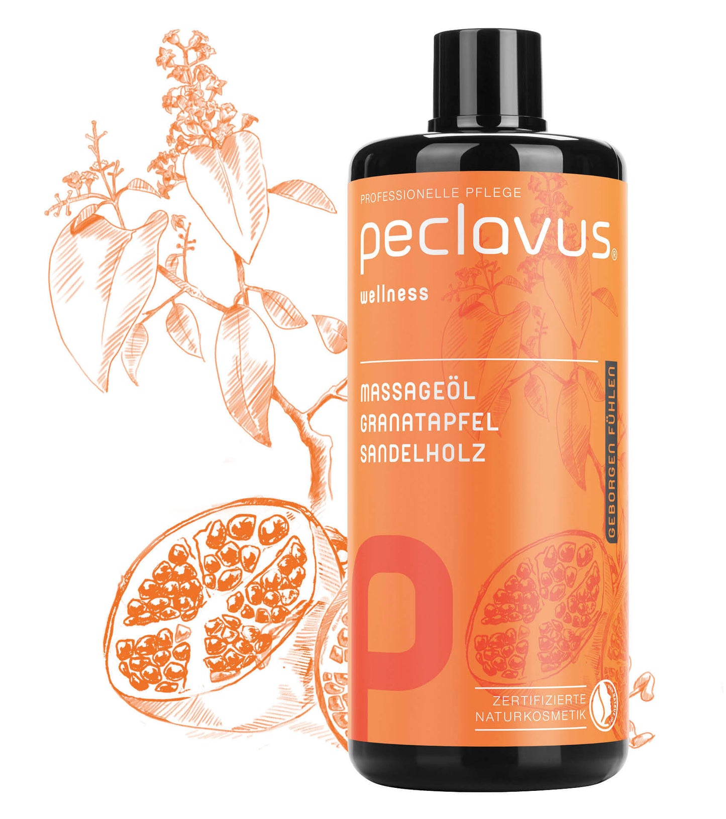 Huile de massage Grenadier Bois de Santal - 500 ml - Peclavus - Ruck