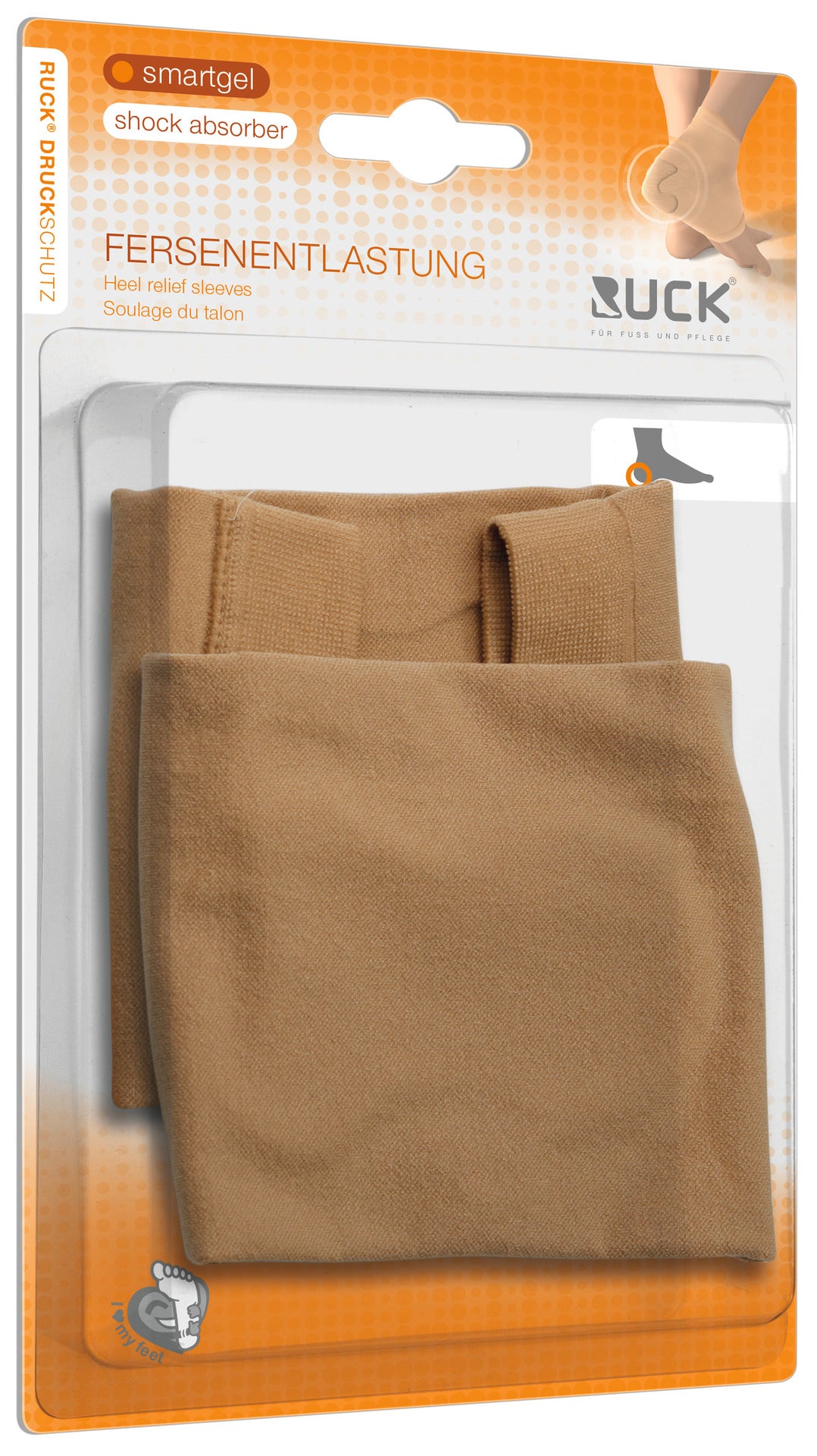 Chaussette de protection Smartgel - Talon 2 tailles disponibles - Beige - Ruck