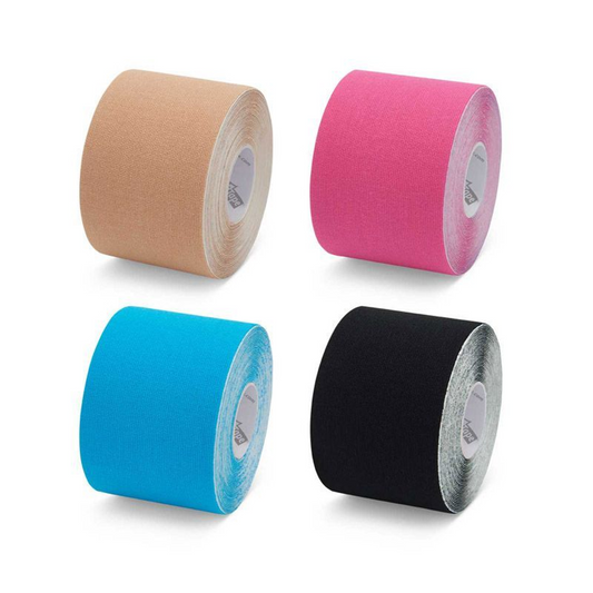 Boîte de 4 rouleaux de Bande adhésive élastique - 5cm x 5m - 5 couleurs - K-Tape