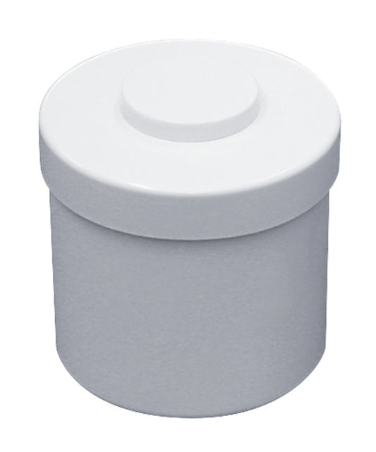 Pot à coton mélamine Blanc avec couvercle