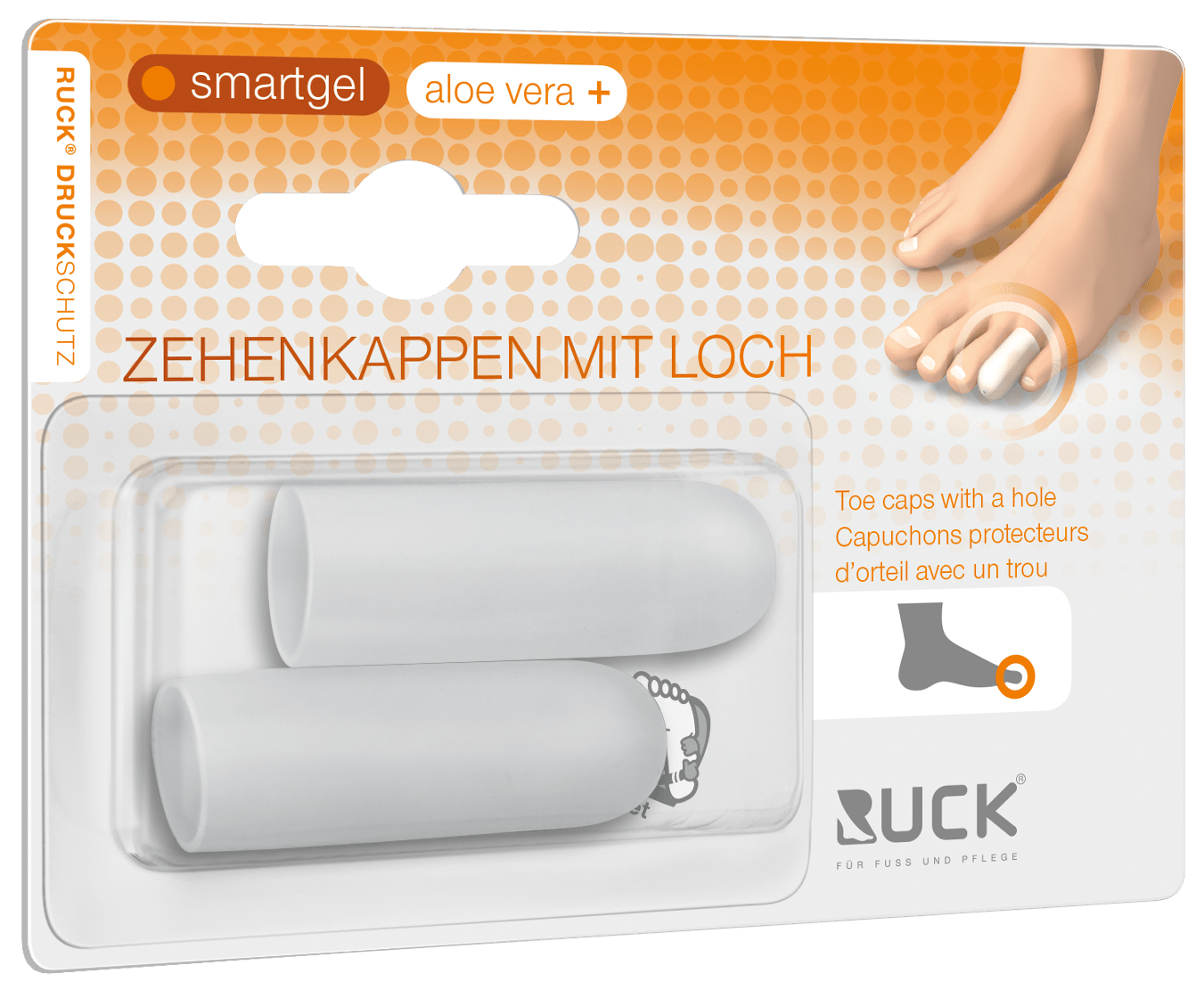 Protection pour orteils en gel - 6 pièces - 3 diamètres disponibles - Ruck