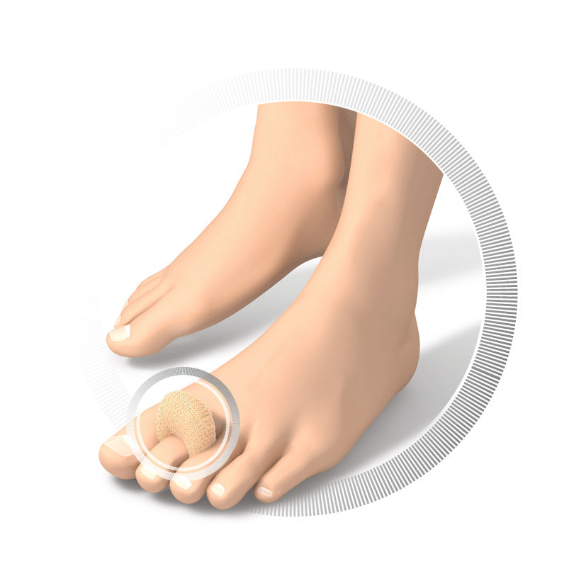 Protection pour orteil en mousse recouverte de jersey - 3 tailles disponibles - 1 pièce - Ruck