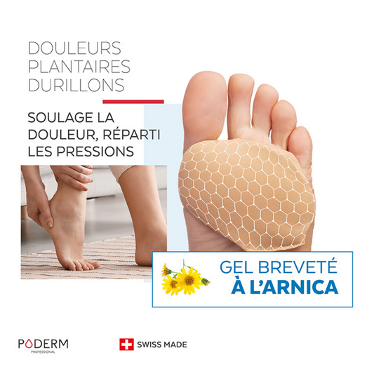 Douleurs plantaires et durillons - Protection gel Arnica - Poderm Professional