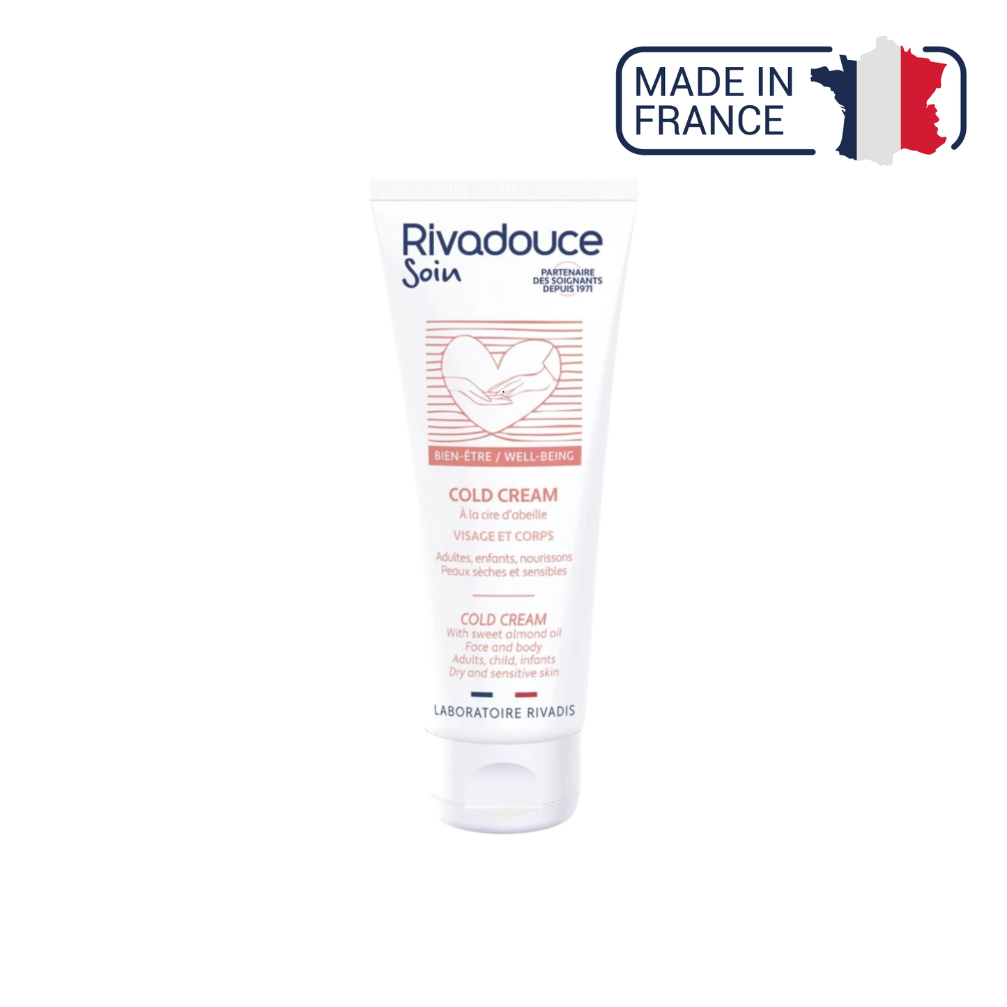 Cold Cream Bio - 50 ml - Cire d'abeille - Visage et corps - Rivadouce