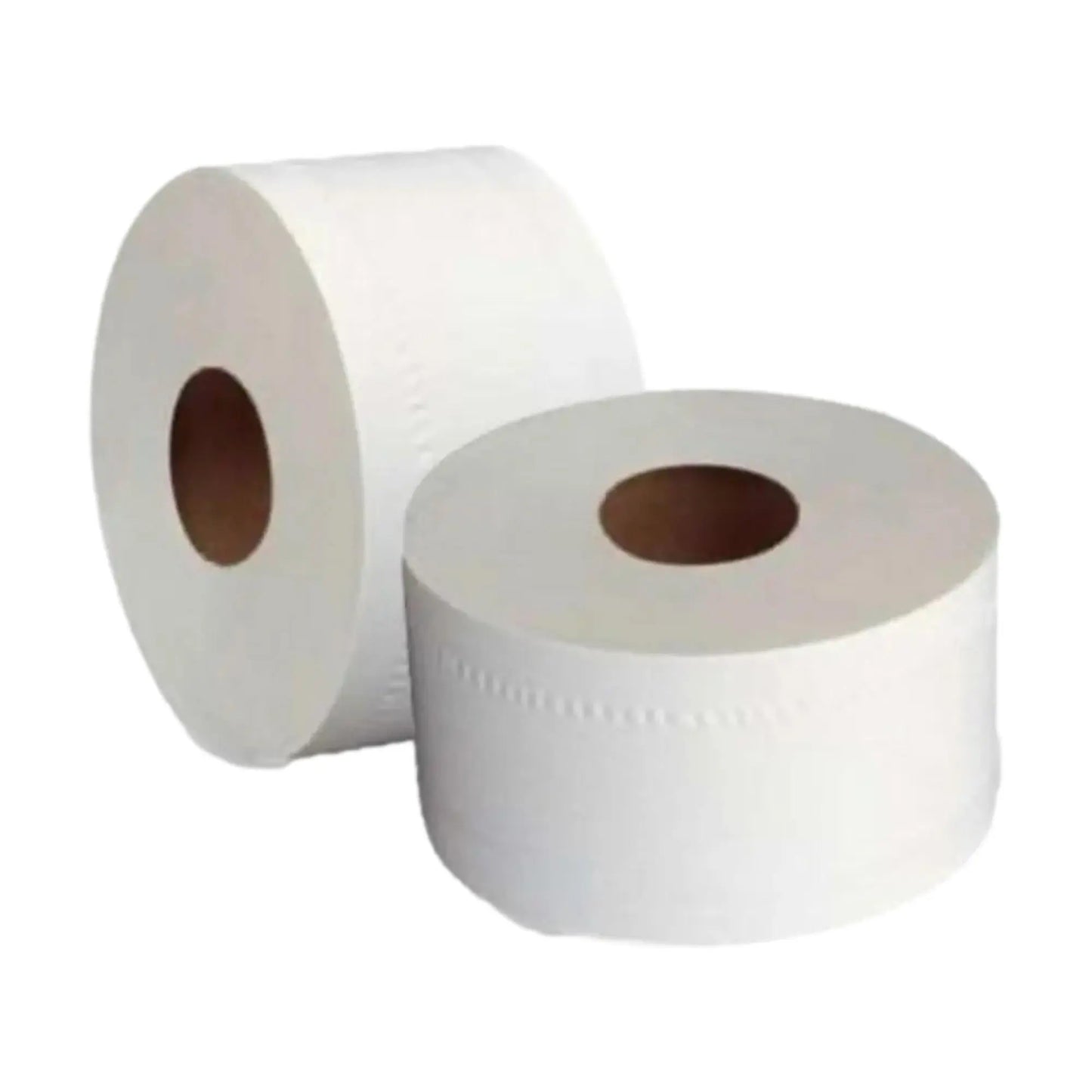 Papier toilette gaufré blanc 2 plis - Mini Jumbo - 130 m - 12 Rouleaux