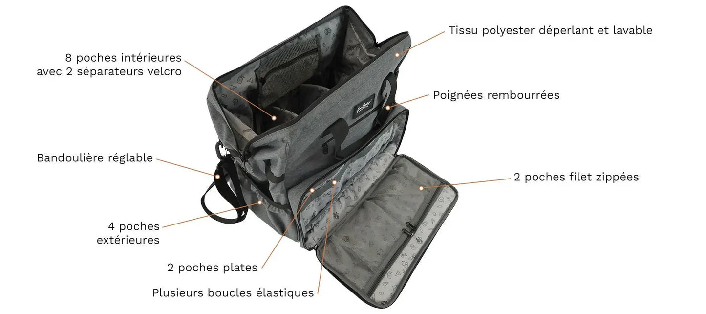 Bolsa médica EIFFEL - Gris/Negro