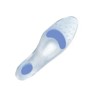 Paire de semelles en silicone - Fine et longue - Renfort métatarse et talon - 6 pointures disponibles 
