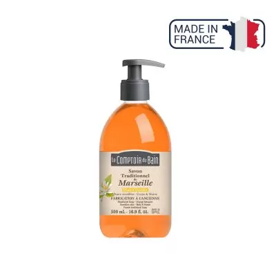 Savon de Marseille liquide Fleur d'oranger - 500 ml - Le Comptoir du Bain