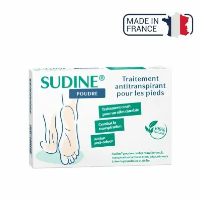 Sudine - Poudre traitement anti-transpirant pour les pieds