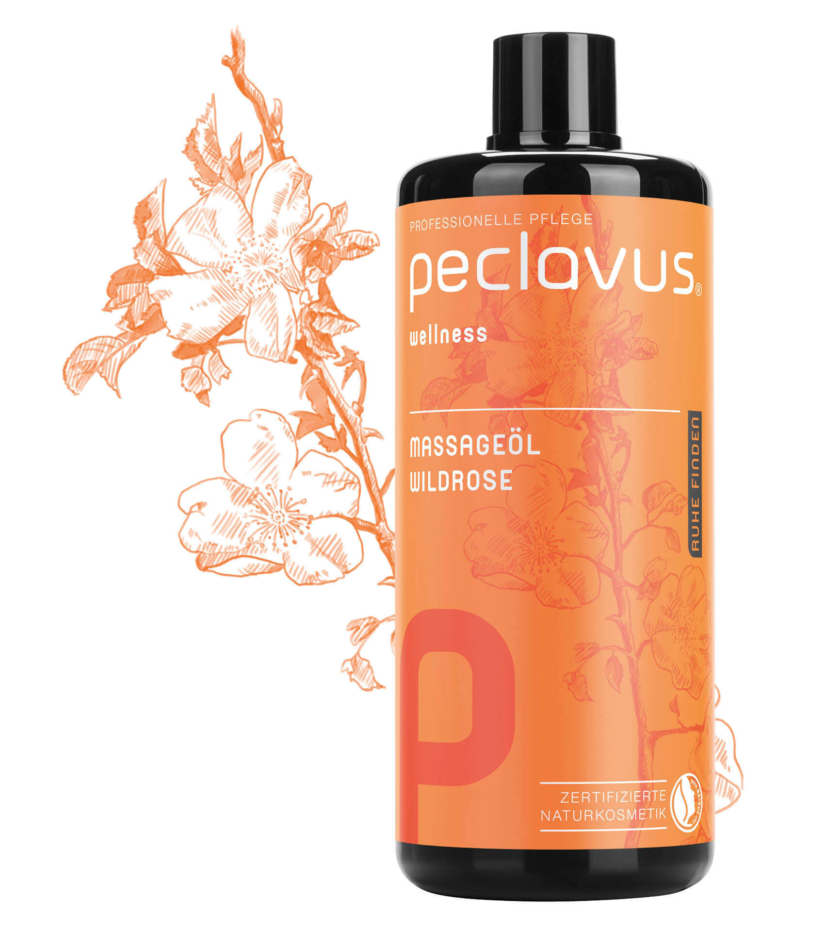 Huile de massage Rose sauvage - 500 ml - Peclavus - Ruck