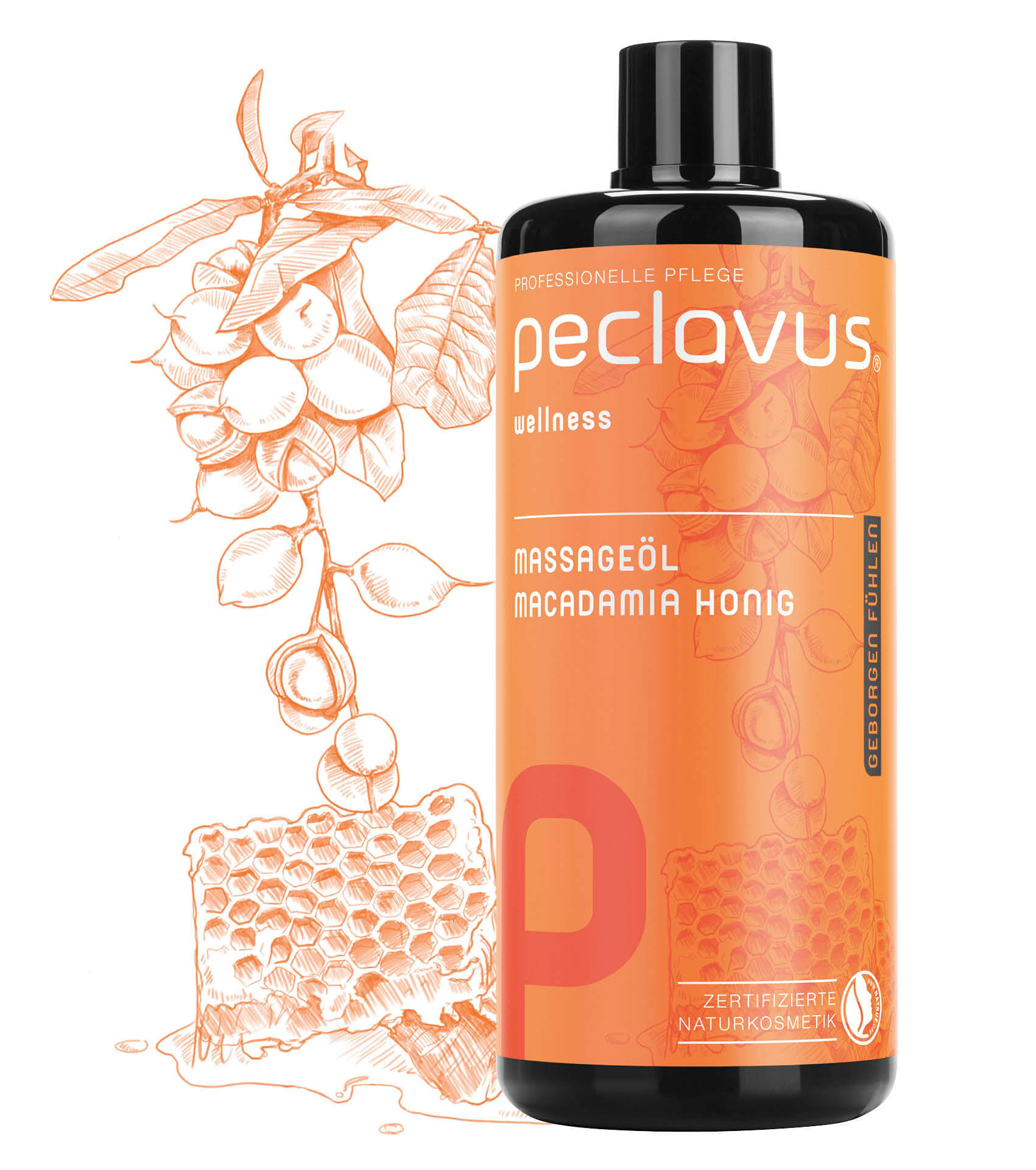 Huile de massage Miel de Macadamia - 500 ml - Peclavus - Ruck