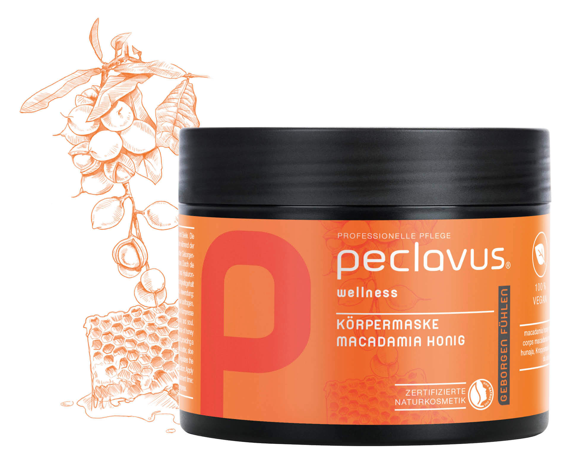 Masque Corporel Miel de Macadamia - "Sentez-vous en sécurité" - 500 ml - Peclavus - Ruck
