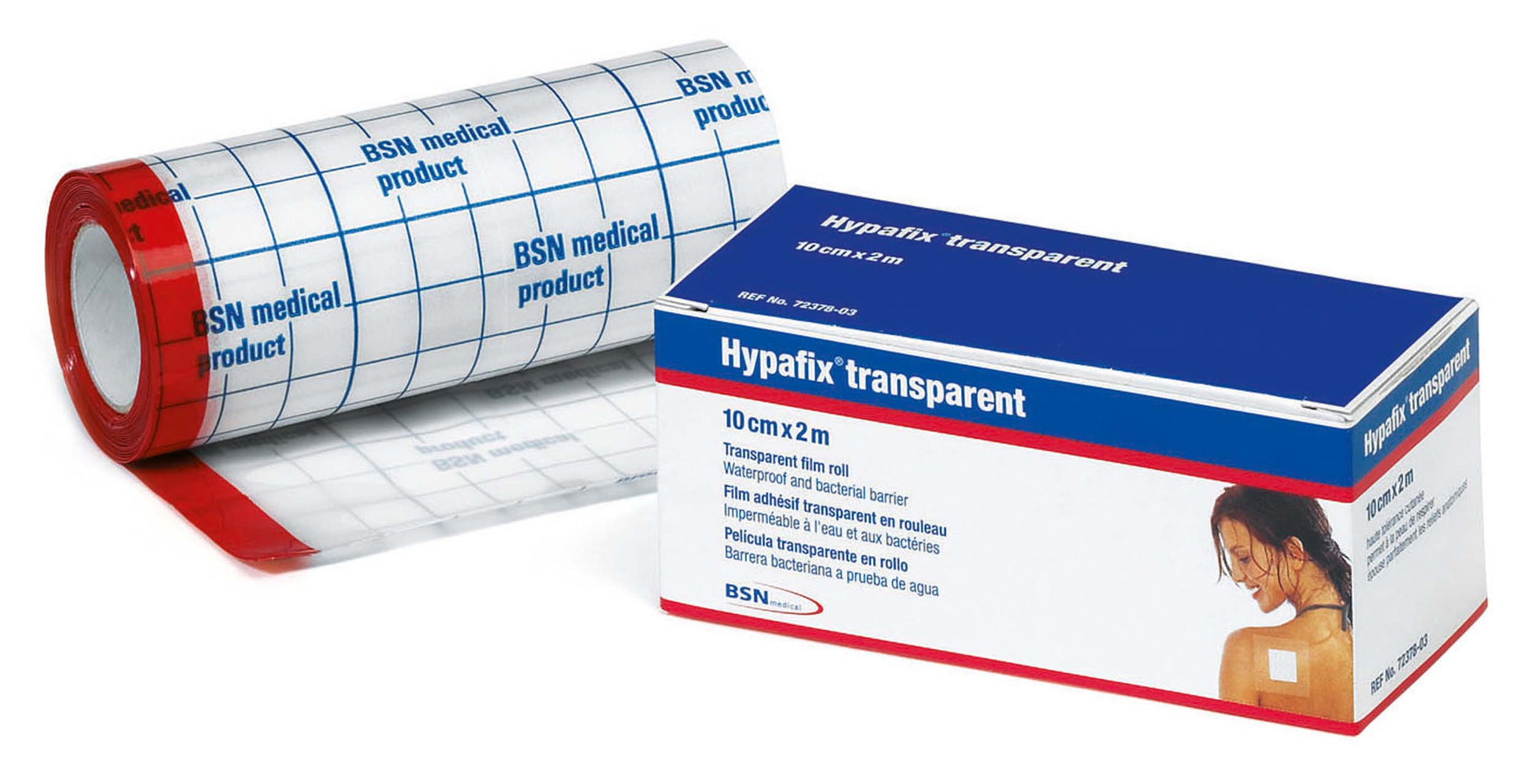 Hypafix Transparent - Tissu non-tissé auto-adhésif pour pansement - 10 cm x 2 m - 1 pièce - BSN Médical