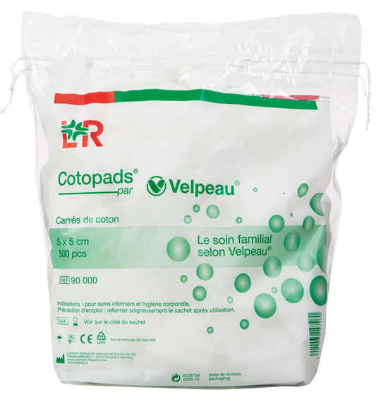 Lohmann & Rauscher 500 Cotons Carre Cotopads 5x5 cm