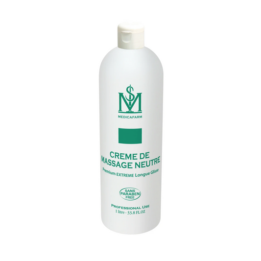 Crème de massage neutre premium extreme longue glisse - 250 ml ou 1L