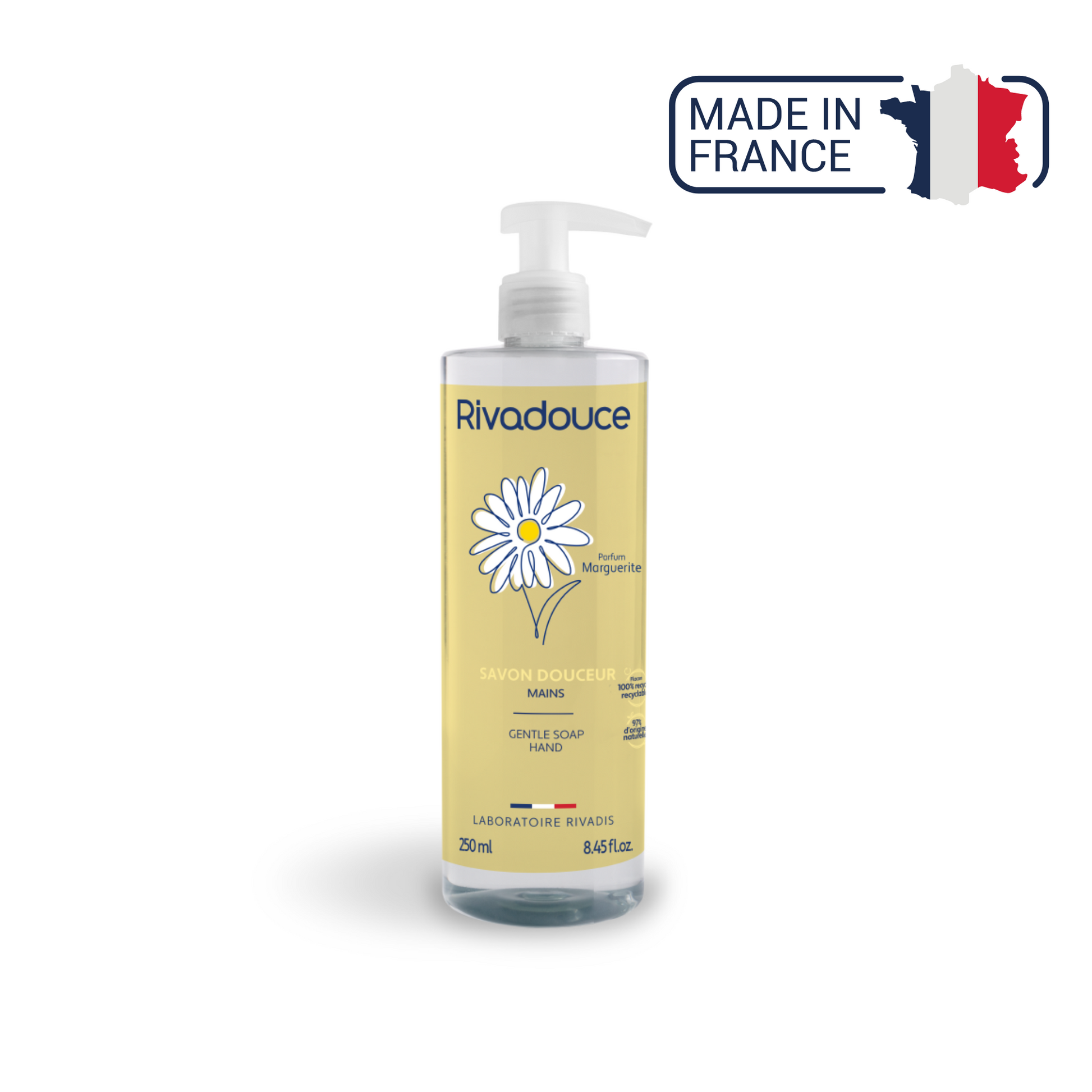 Savon douceur mains Marguerite - 250ml - Rivadouce