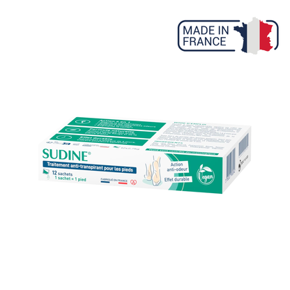 Sudine - Poudre traitement anti-transpirant pour les pieds