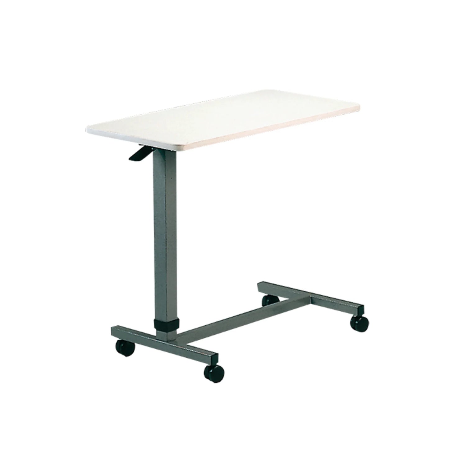White Bedside Table - Adjustable height assisted by jack -